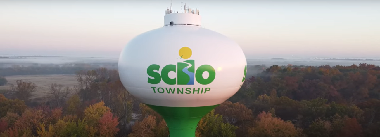 water tower with logo 2024