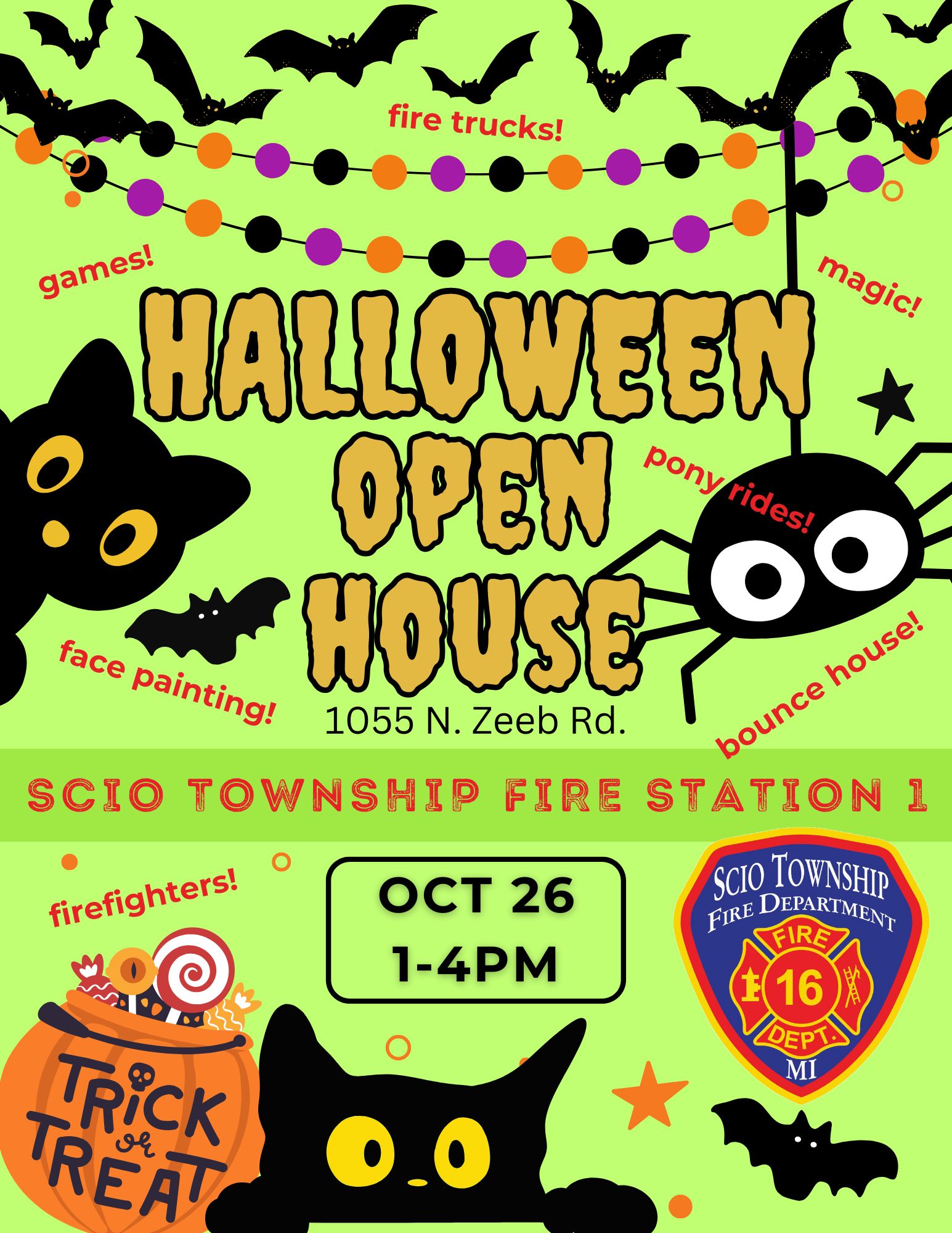 2025 Halloween Open House Flyer